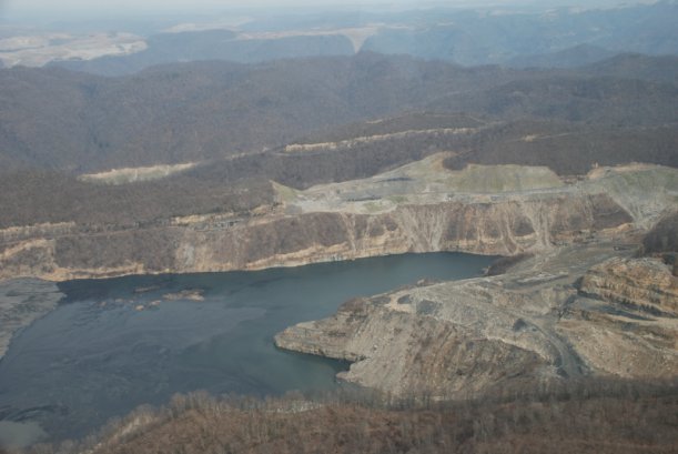 Brushy Fork Impoundment taken in March 2013 by Vernon Haltom, flight  courtesy of Southwings.